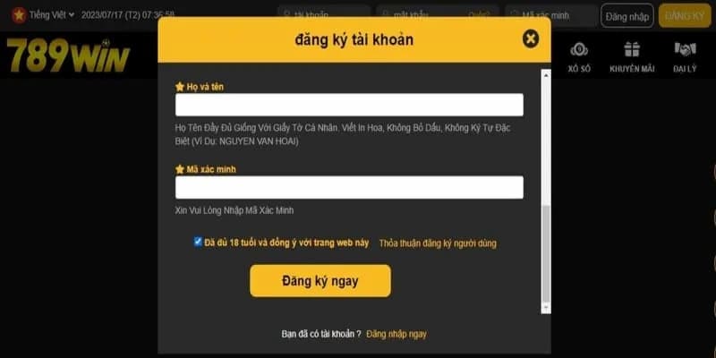 Hướng dẫn chi tiết cách đăng ký 789win